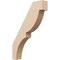 Ekena Millwork 3-inch W x 16-inch D x 22-inch H Valencia Rough Cedar Woodgrain TimberThane Knee Brace, Primed BRCUR03X16X22VALRCPR - alternate 1